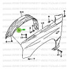 Agrafe de fixation passage de roue Suzuki Santana Vitara