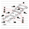 Kit de silentblocks de carrocería Suzuki Santana Samurai