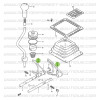 Locking pin for transfer case fork spindle