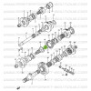 Needle bearing, between the front and rear output shafts, Suzuki Santana Samurai