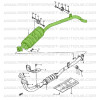 Tubo e panela de escape de chassis curto Suzuki Santana 410